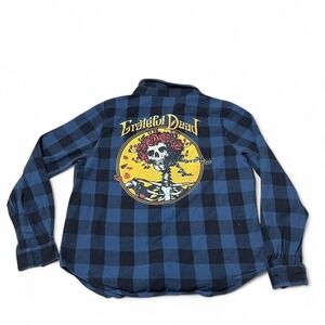 Grateful Dead blue flannel shirt